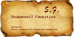 Stubenvoll Fausztina névjegykártya